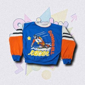 Vintage 80s Doe-spun Sweatshirt | Boxy Fit Youth Size 6 | Retro Vintage